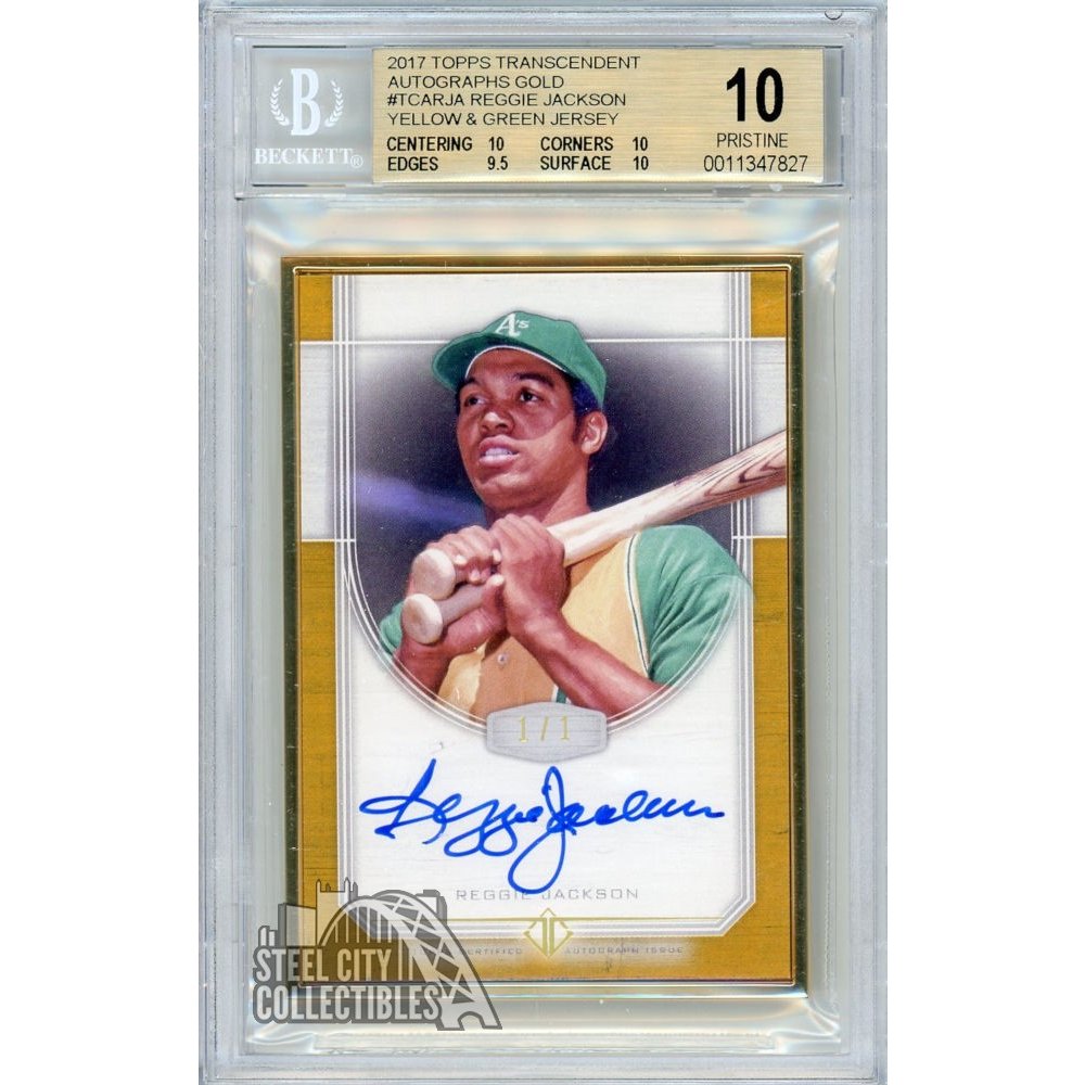 Reggie Jackson 2017 Topps Transcendent Framed Gold Autograph 1/1 BGS