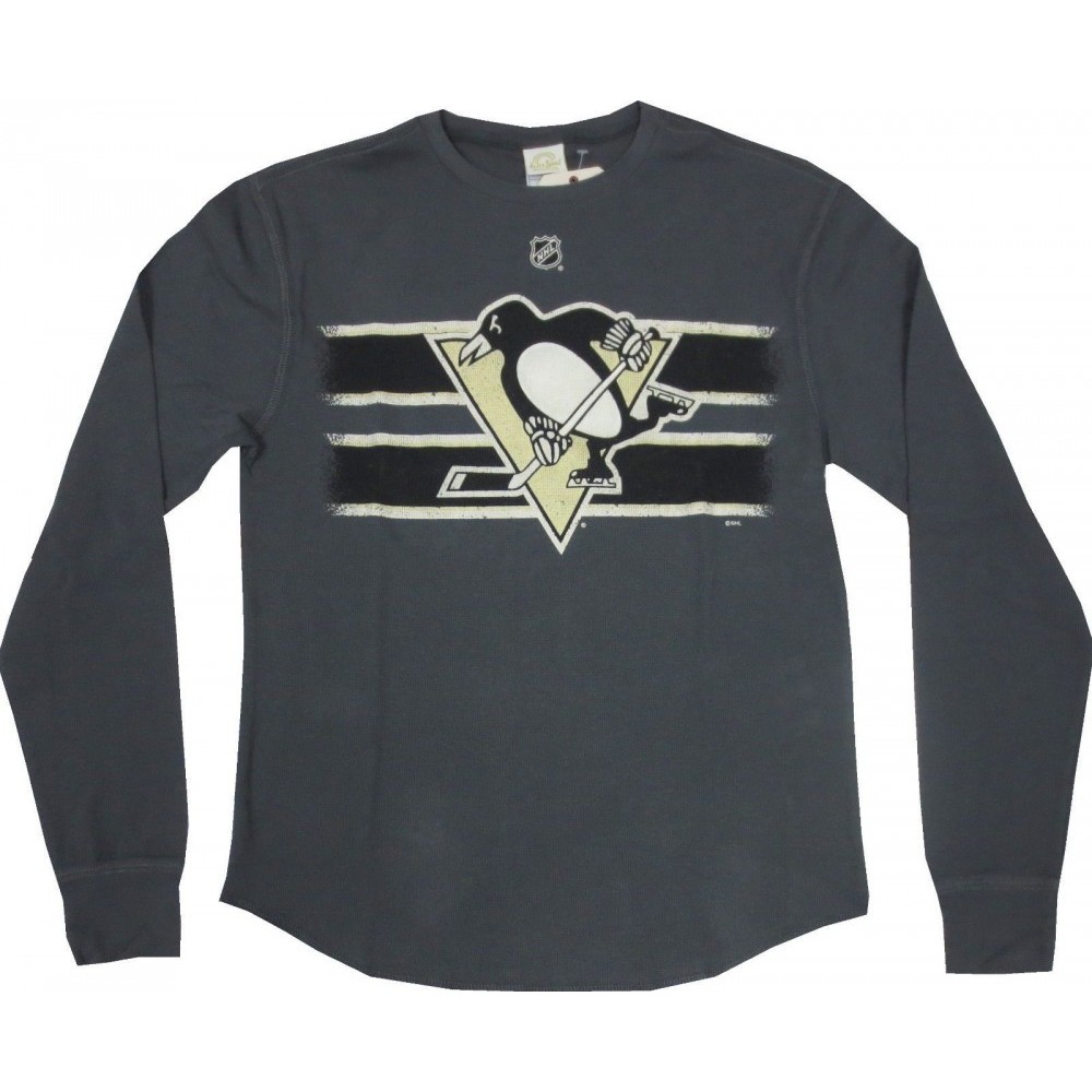 Pittsburgh Penguins NHL Reebok Retro Sport Gray Thermal | Steel City Collectibles