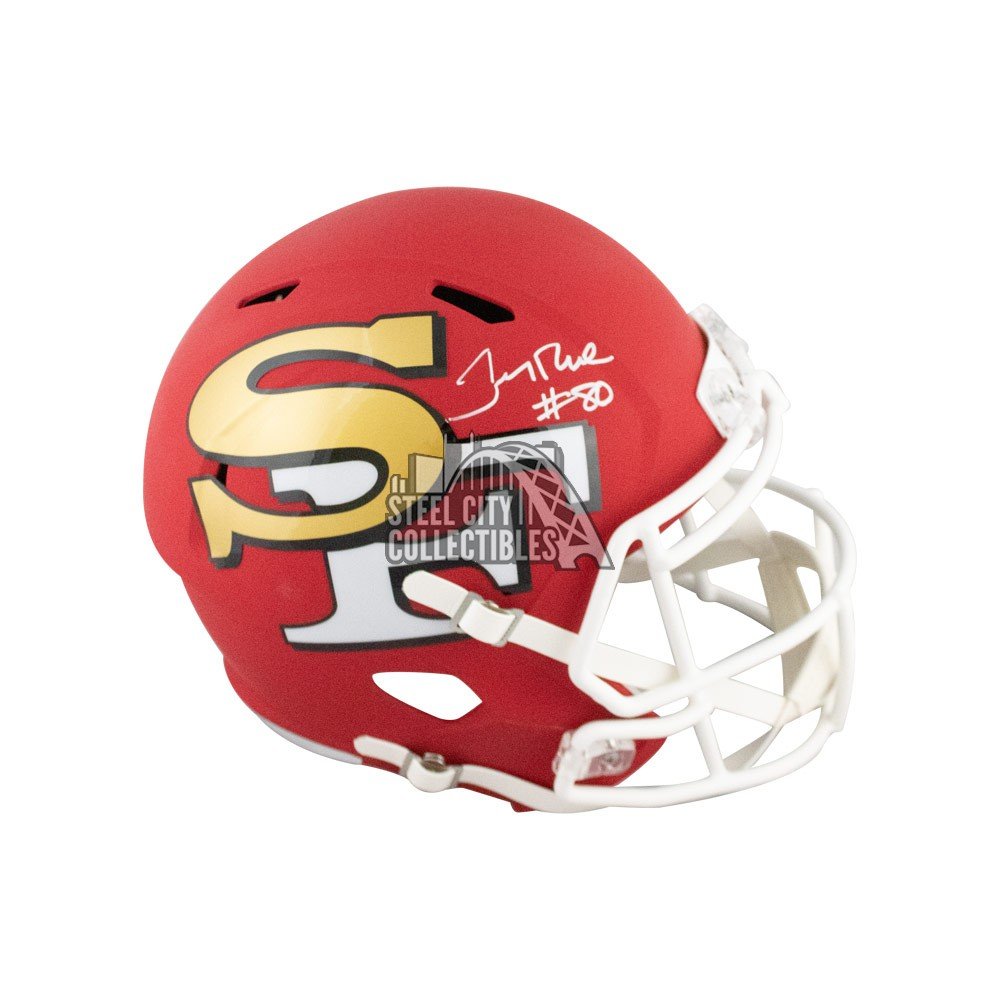 signed jerry rice helmet