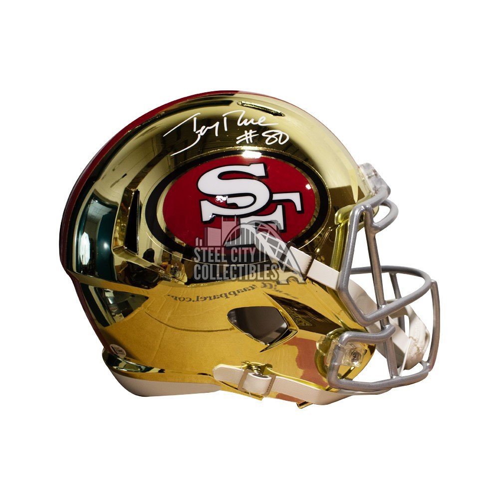 signed jerry rice helmet