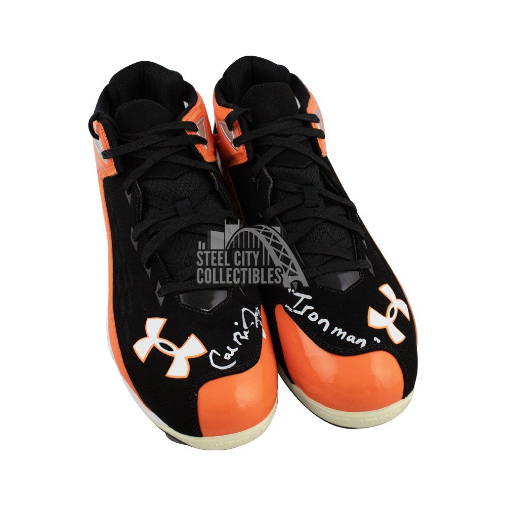 orange under armour baseball cleats