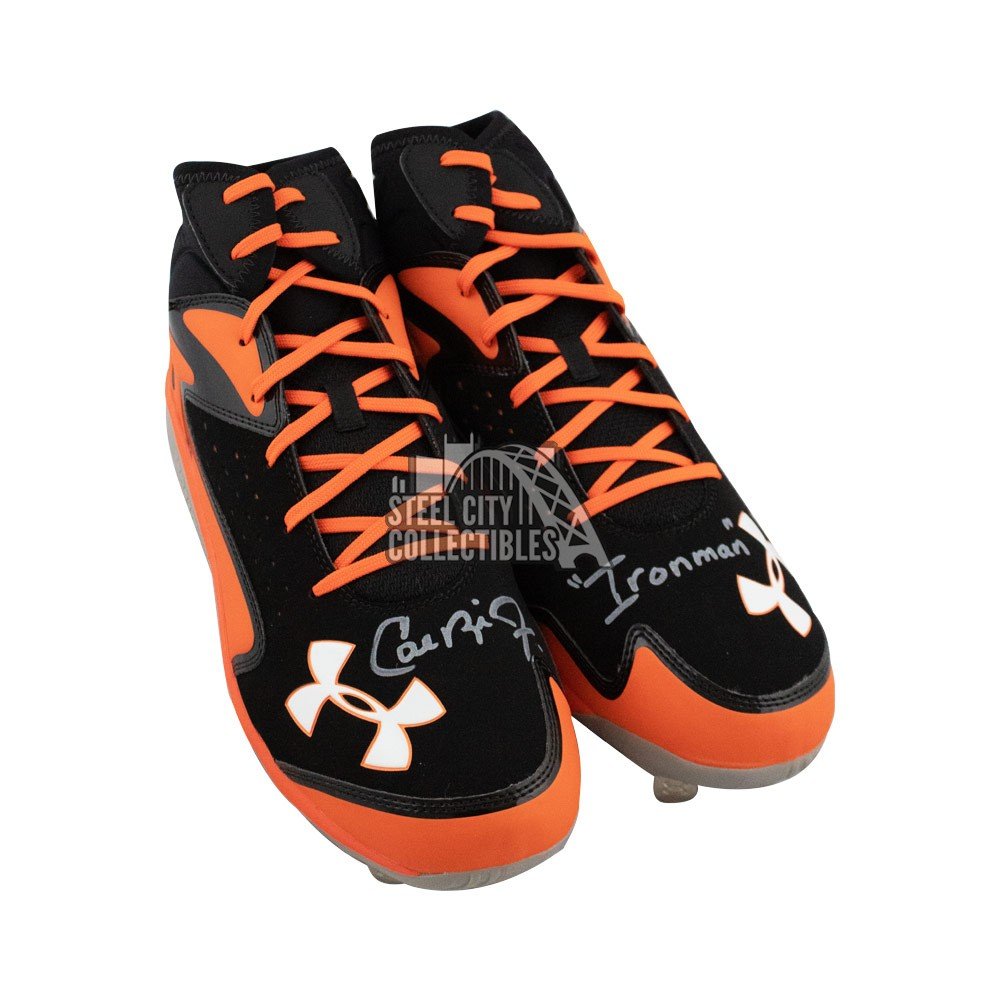 orange under armour baseball cleats