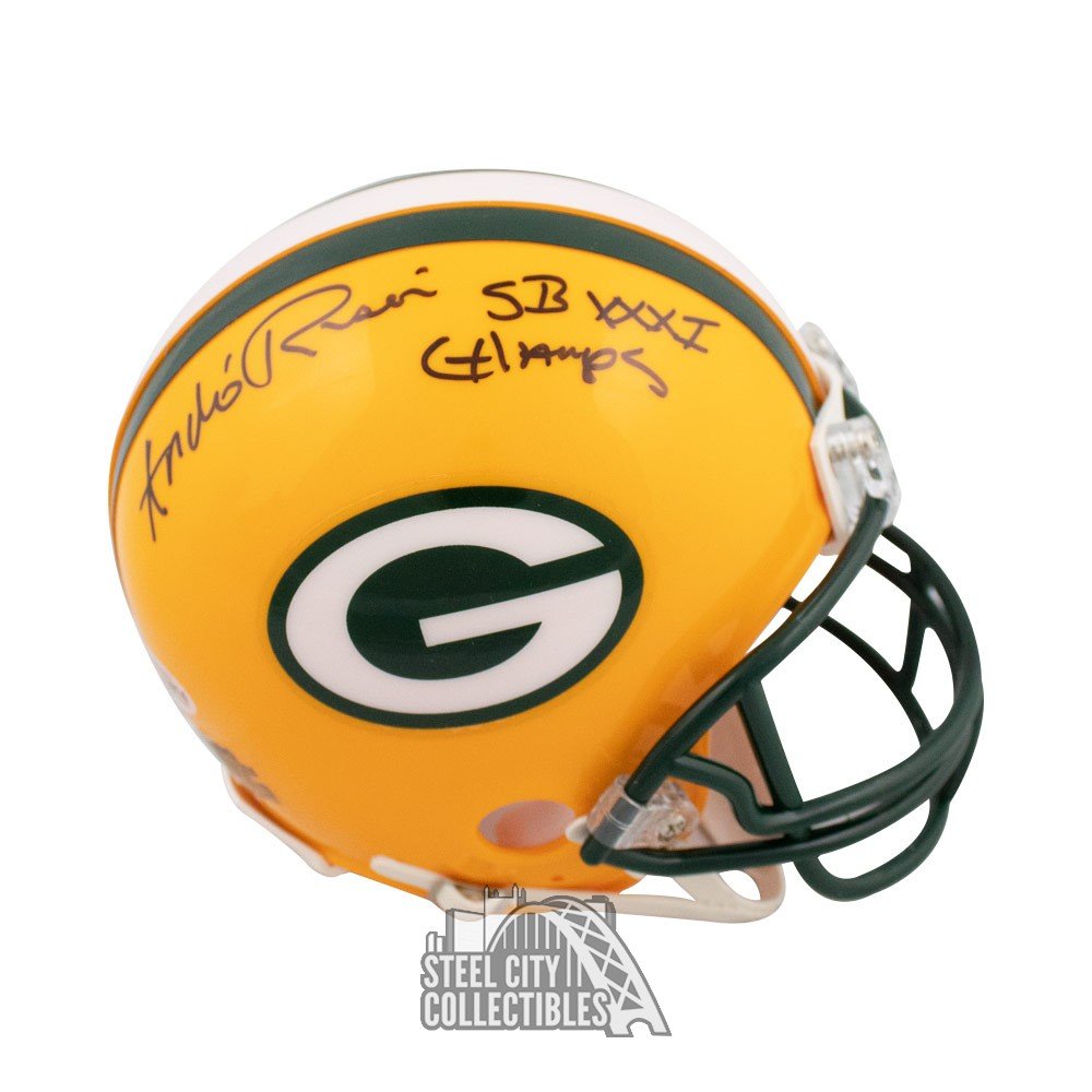 Andre Rison SBXXXI Champs Autographed Green Bay Packers Mini Football ...