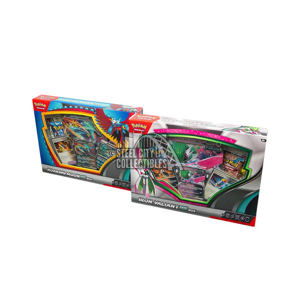 Pokemon Roaring Moon EX & Iron Valiant EX Collection Box