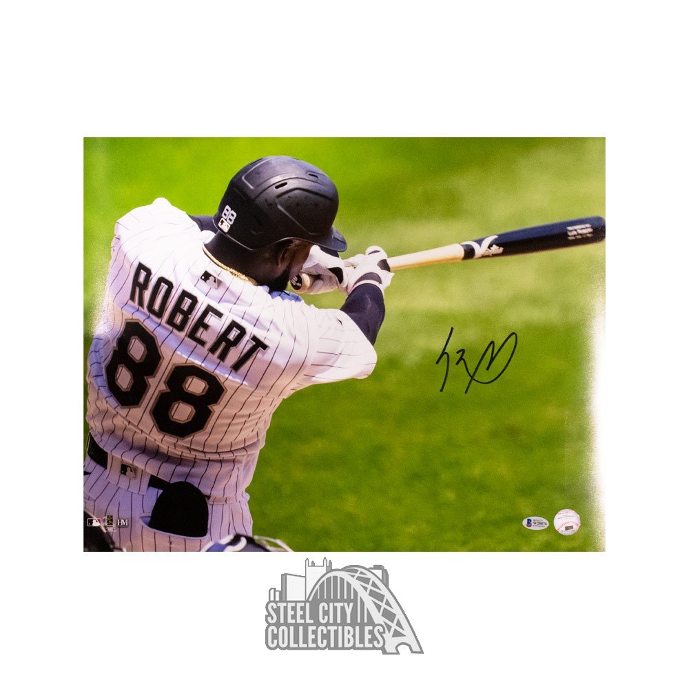 Luis Robert Autographed Chicago White Sox 16x20 Photo BAS COA Steel