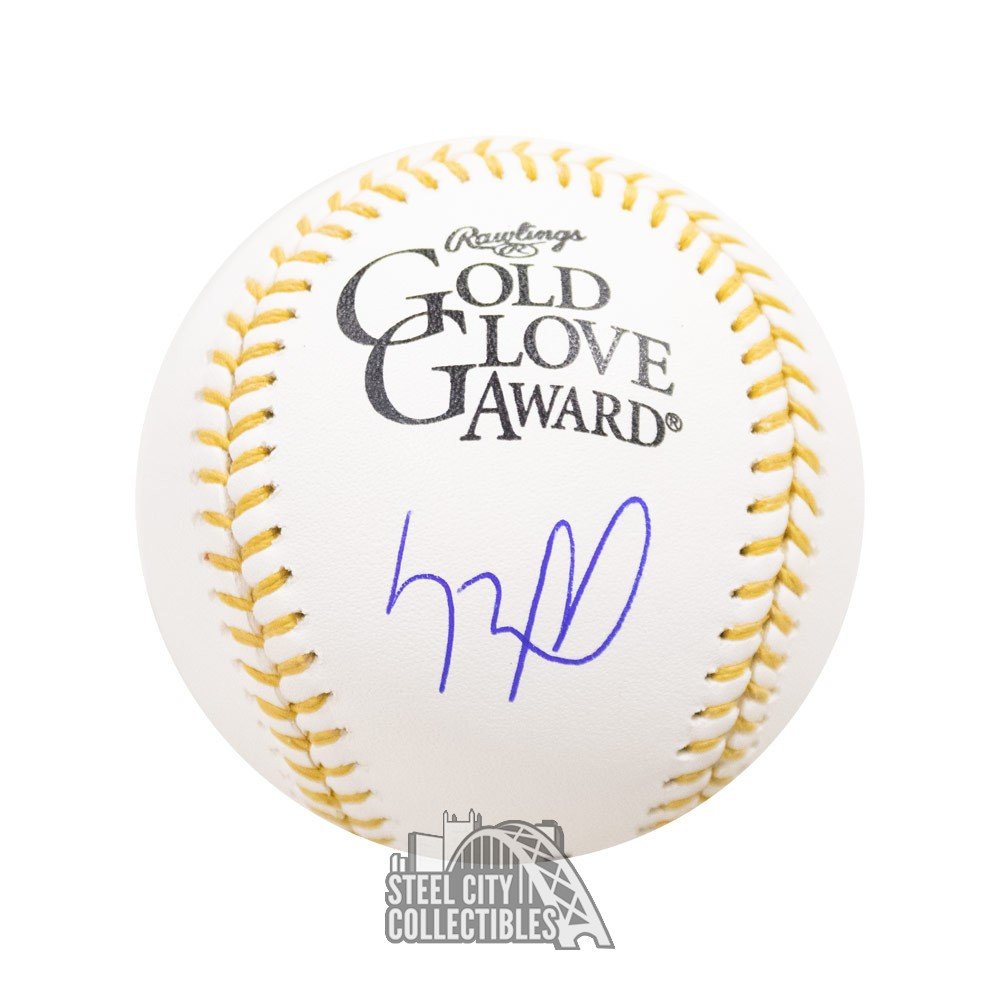 Luis Robert Autographed Gold Glove Award Official MLB Baseball - BAS COA