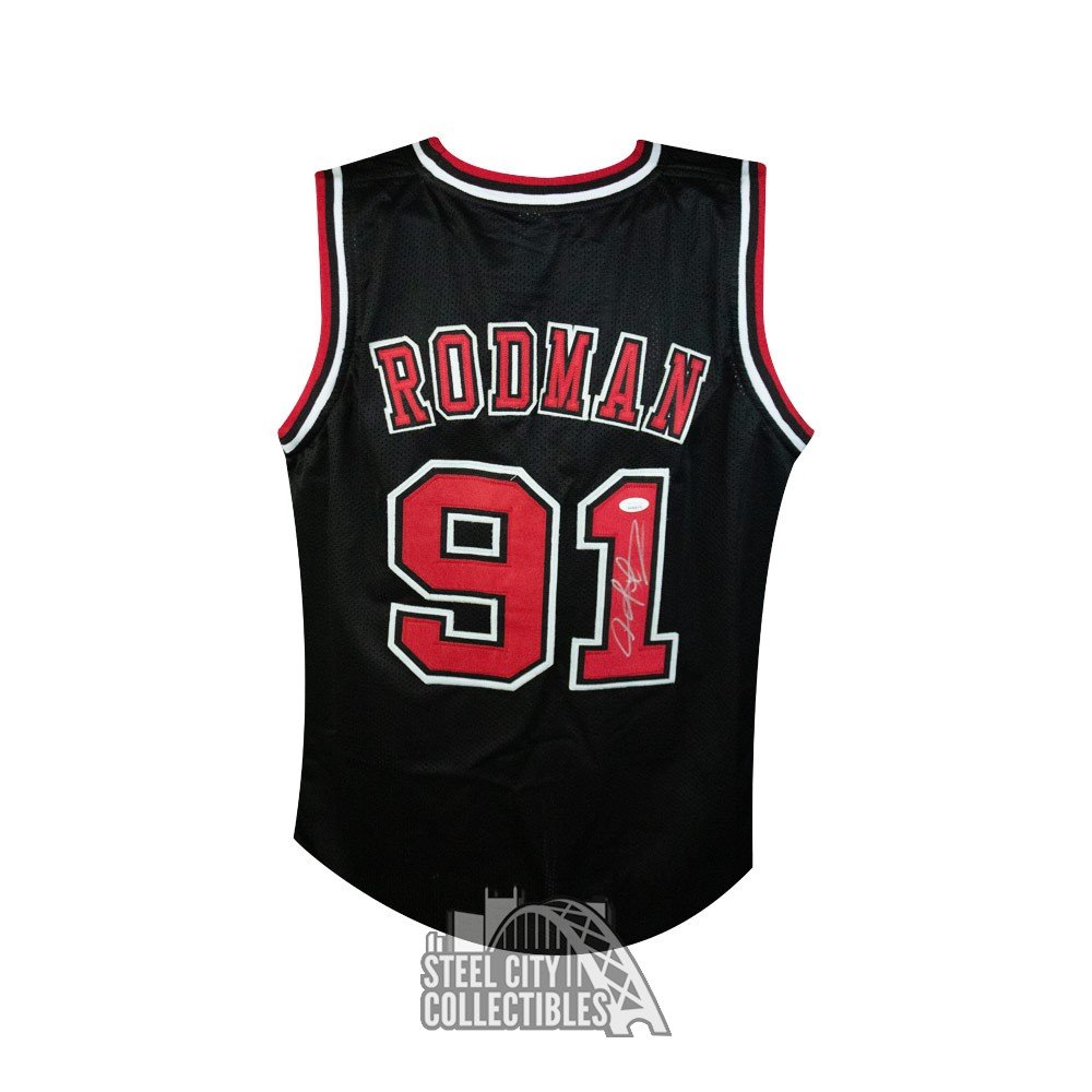 autographed dennis rodman jersey