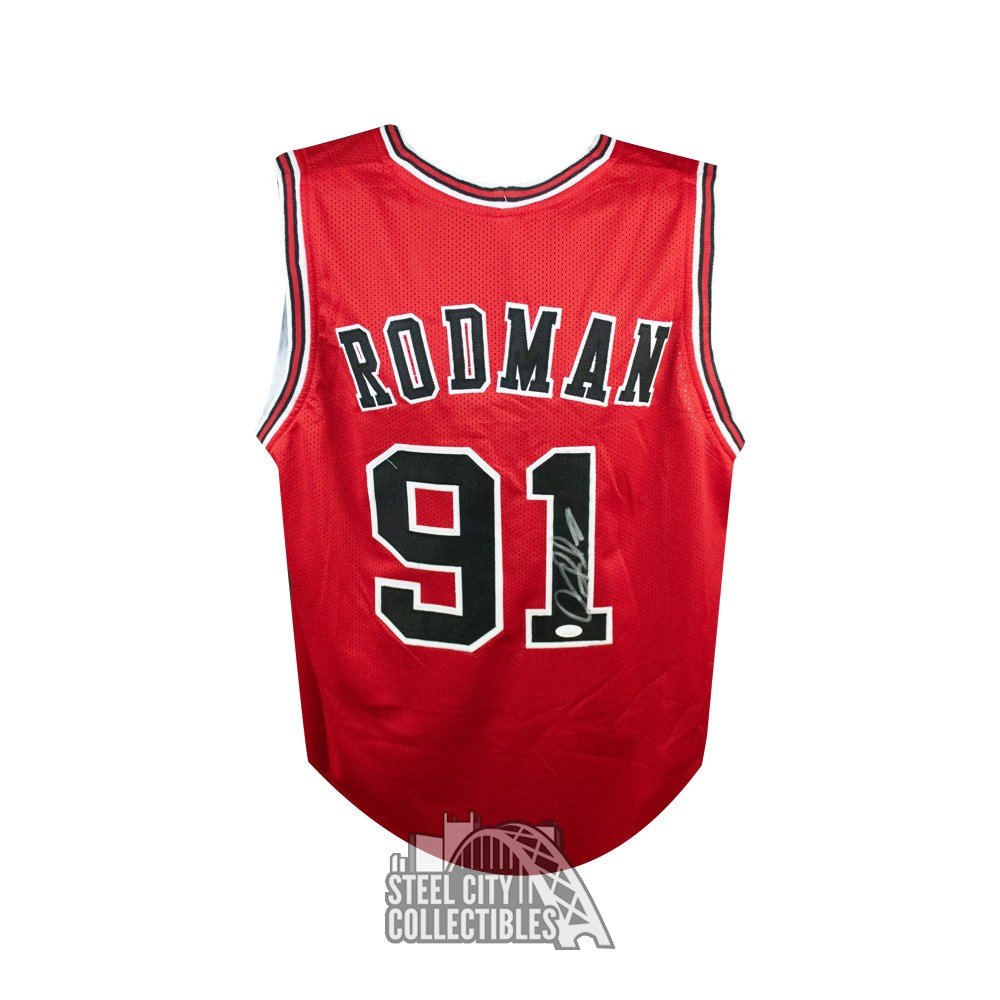autographed dennis rodman jersey