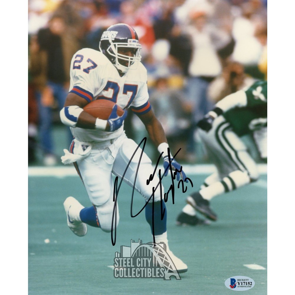Rodney Hampton Autographed New York Giants 8x10 Photo - BAS COA (White  Jersey)