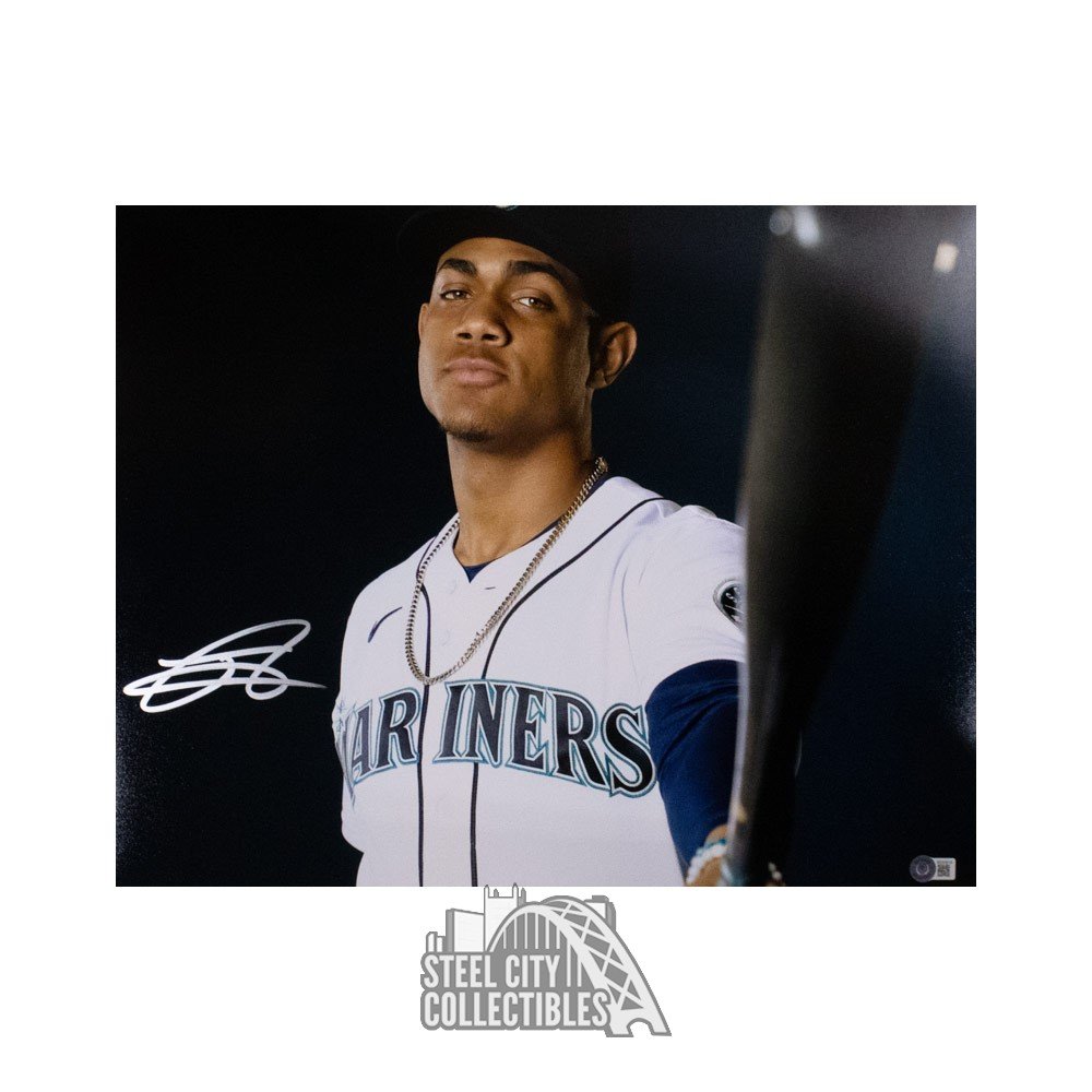 Julio Rodriguez Autographed Seattle Mariners 16x20 Photo BAS (Silver