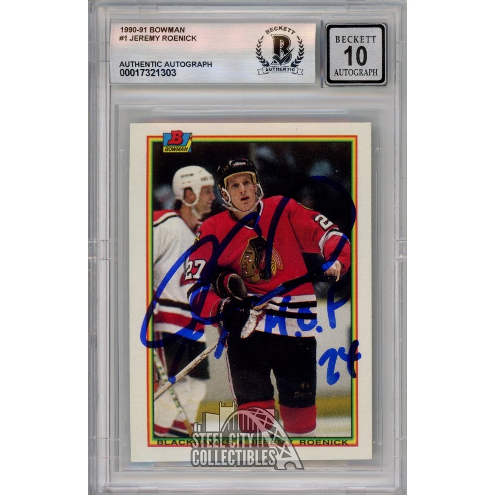Jeremy Roenick 1990-91 Bowman Autograph 