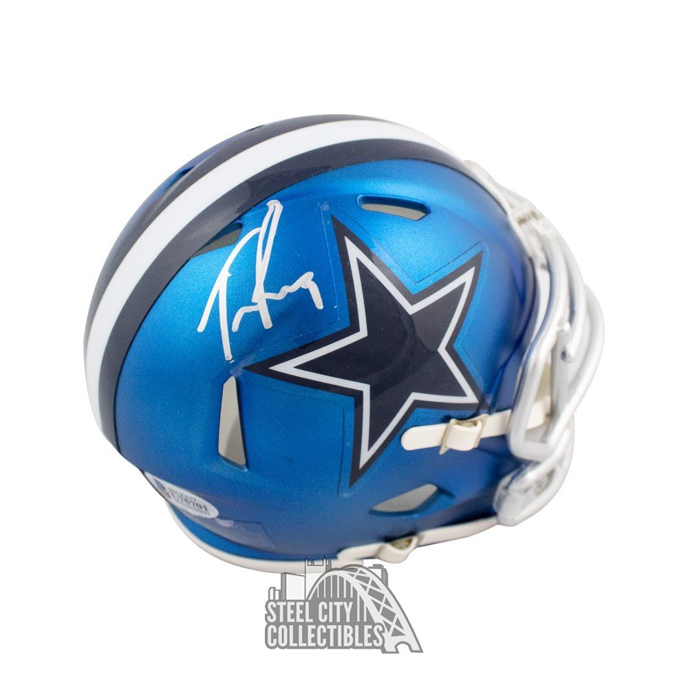 tony romo autographed helmet