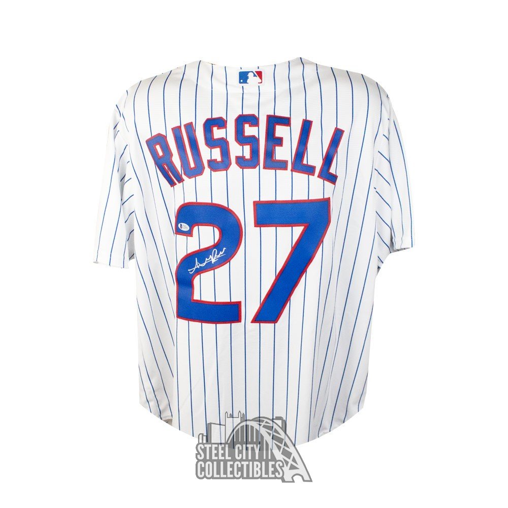 Addison Russell Autographed Chicago Cubs Majestic Cool Base Baseball Jersey  - BAS COA