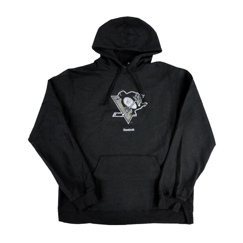 Pittsburgh Penguins Sweatshirt Hoodie - Reebok Pullover Black