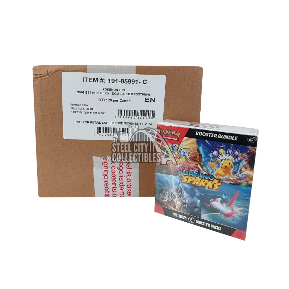 Pokemon Card Booster Bundle Pokemon TCG: Scarlet & Violet - (6 Booster Packs)  Surging Sparks Booster Bundle