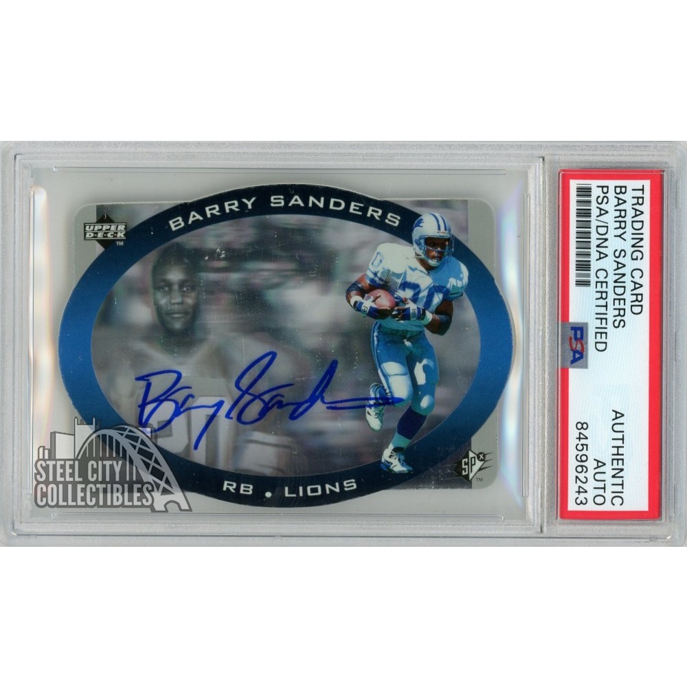 Barry Sanders 1995 Upper Deck SPX Autograph Card #16 PSA/DNA | Steel ...