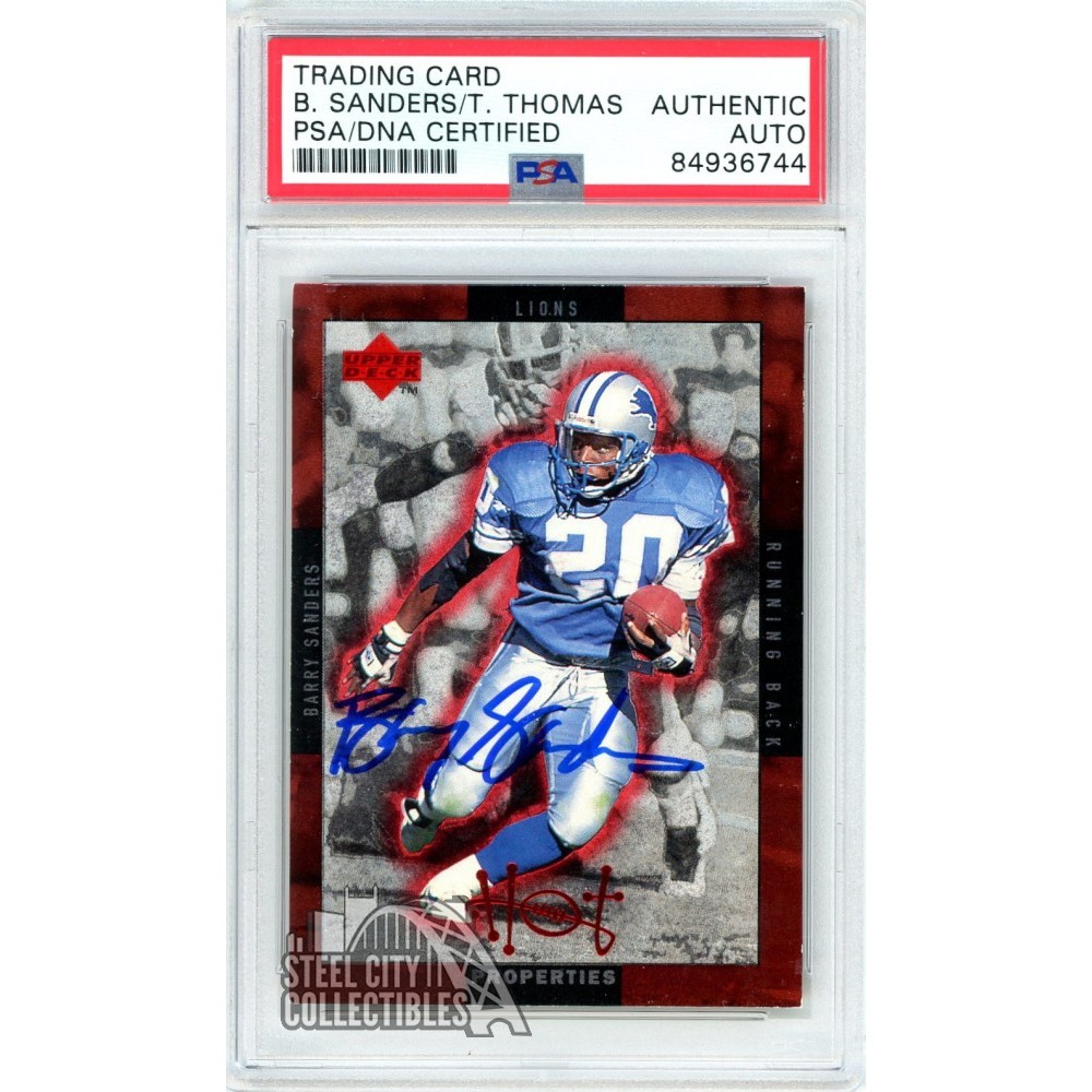 Barry Sanders/Thurman Thomas 1996 Upper Deck Autograph Card HT20 PSA/DNA Steel City Collectibles