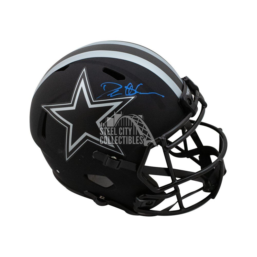 Deion Sanders Autographed Dallas Cowboys Black Matte Mini Helmet BAS Deion Sanders Autographed Dallas Cowboys Black Matte Mini Helmet BAS
