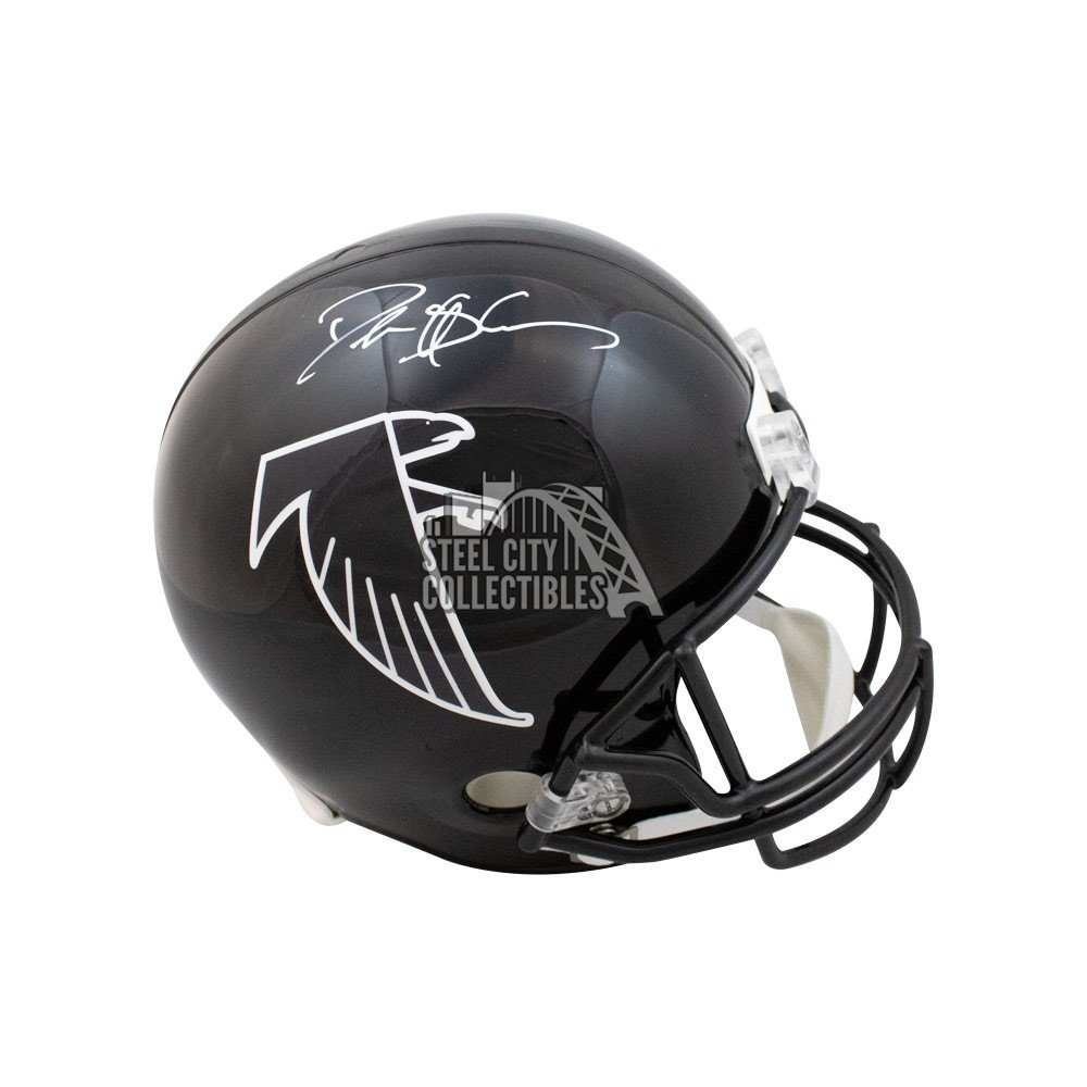 BAS COA Deion Sanders Autographed Atlanta Falcons Custom Black Football Jersey 