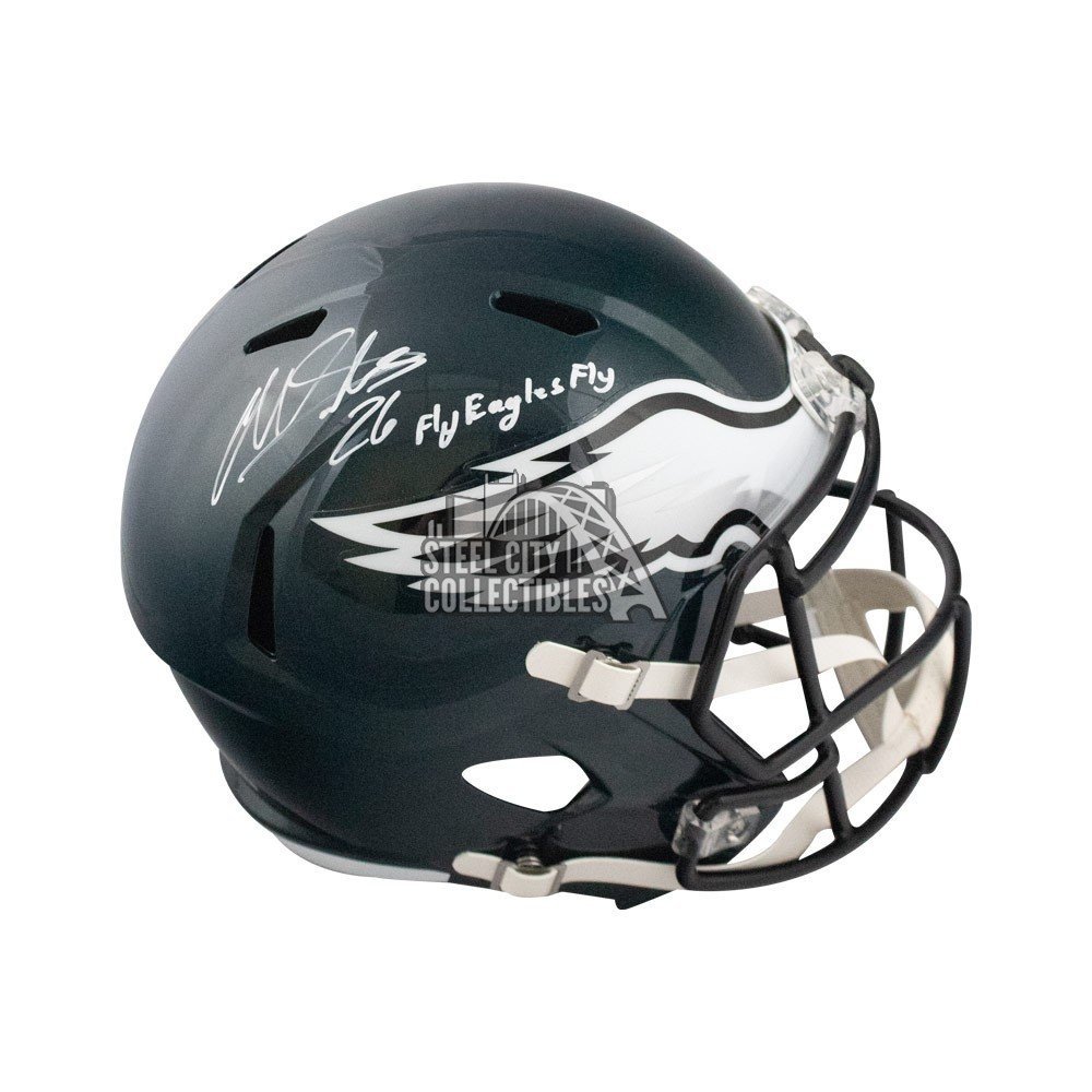 2019 Panini Obsidian Football Hobby Dual Box Random Serial # Group Break - Prize - Miles Sanders Fly Eagles Full-Size Helmet