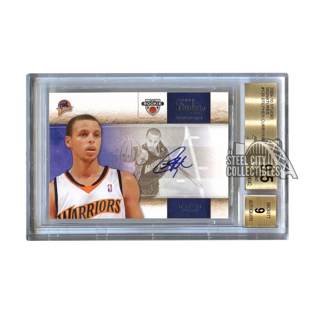 Stephen Curry 2009 10 Panini Studio Rookie Autograph Auto Rc 037 199 Bgs 9 5 Steel City Collectibles