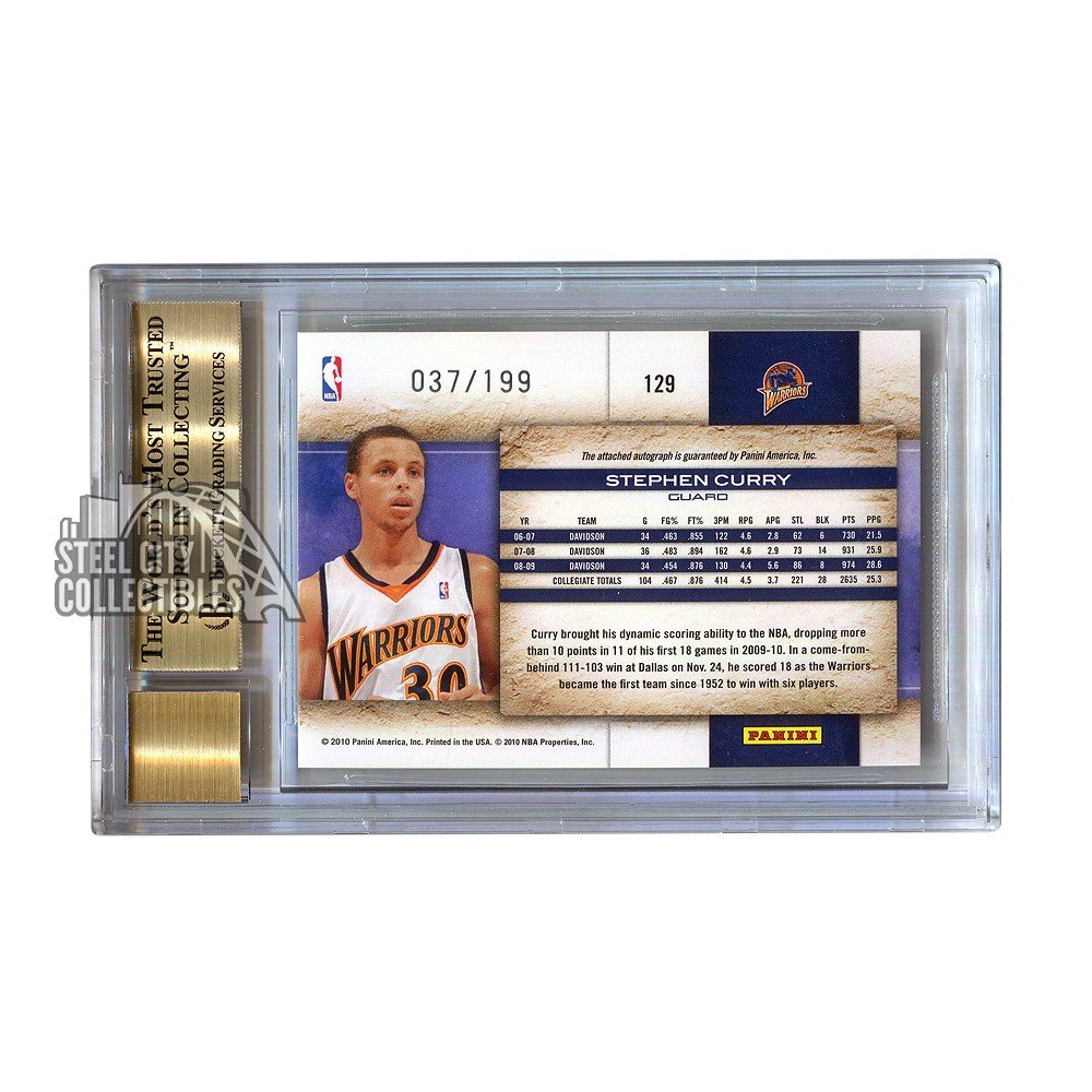 Stephen Curry 2009-10 Panini Studio Rookie Autograph Auto RC