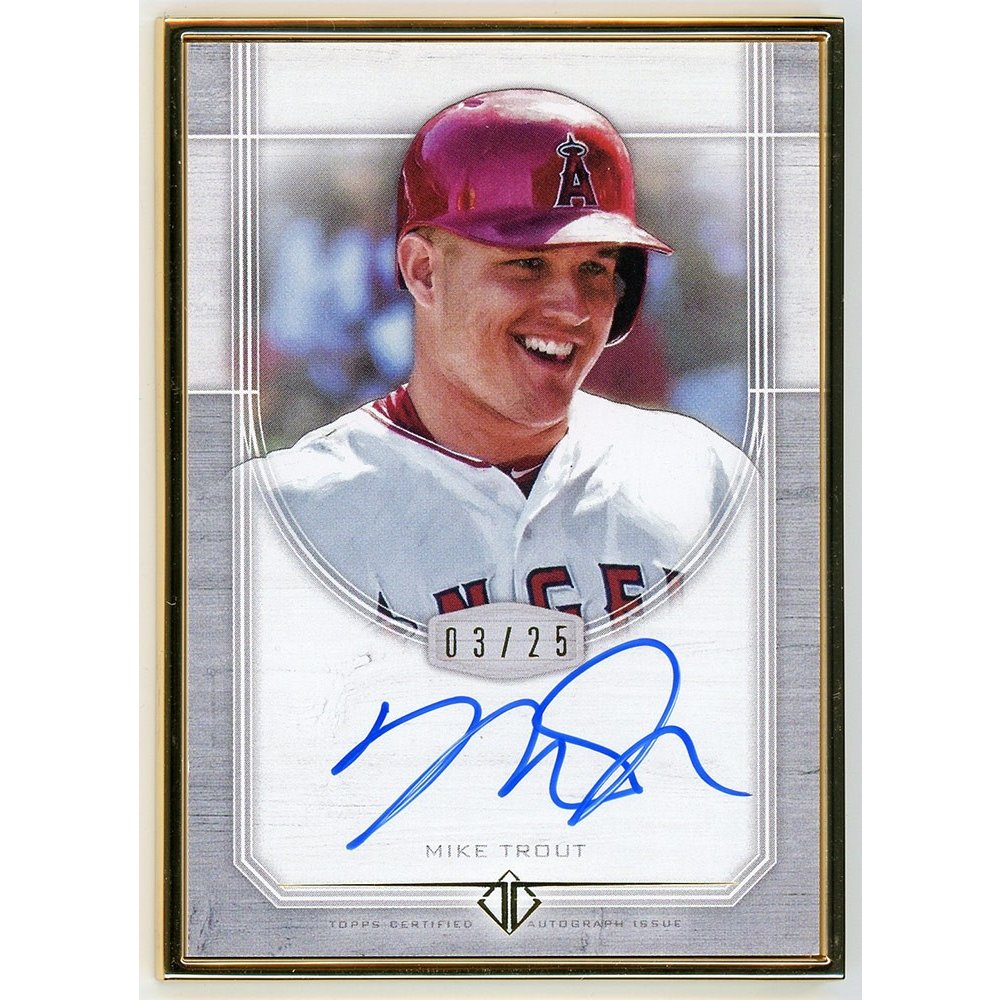 Mike Trout 2017 Topps Transcendent Gold Frame Autograph Card 03/25