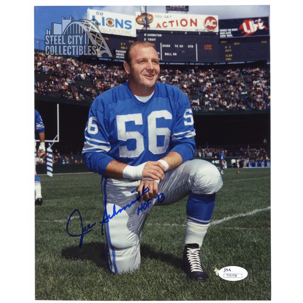 Autographed Joe Schmidt 8X10 Detroit Lions Photo 
