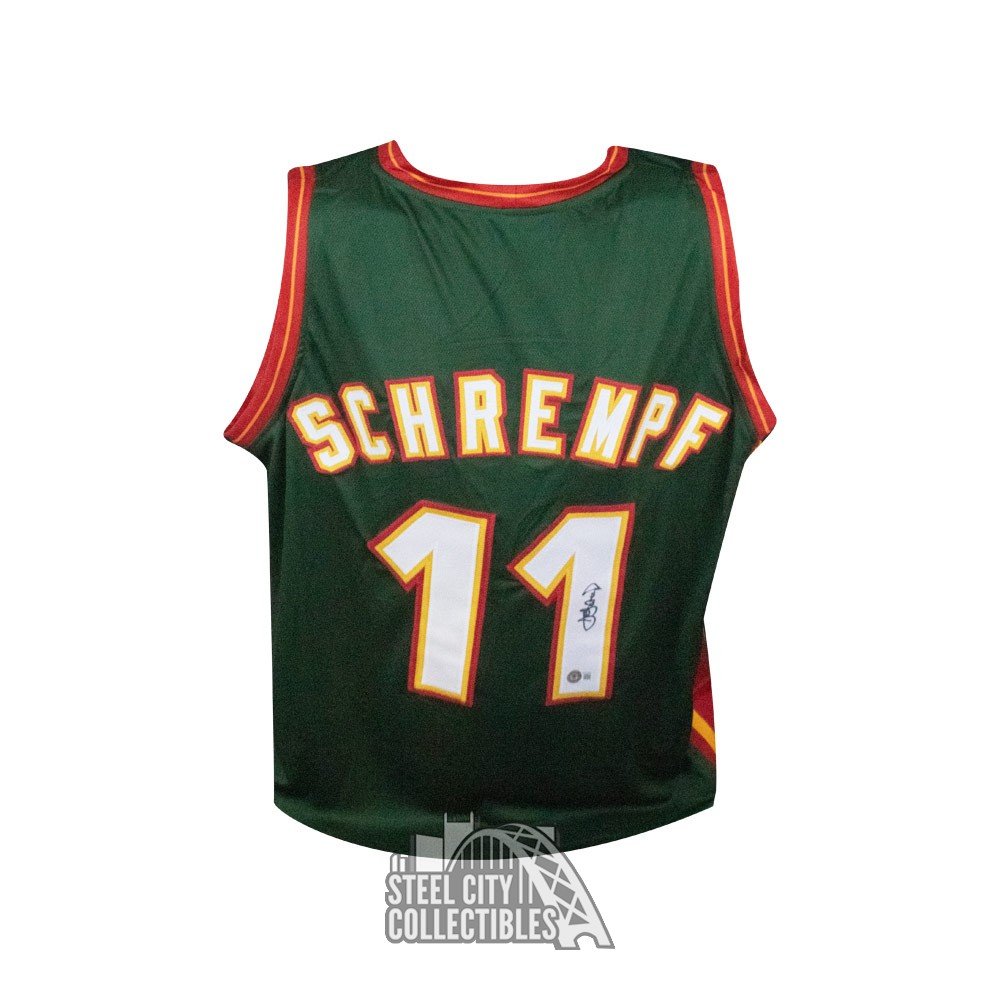 Detlef Schrempf Autographed Seattle Custom Basketball Jersey - BAS