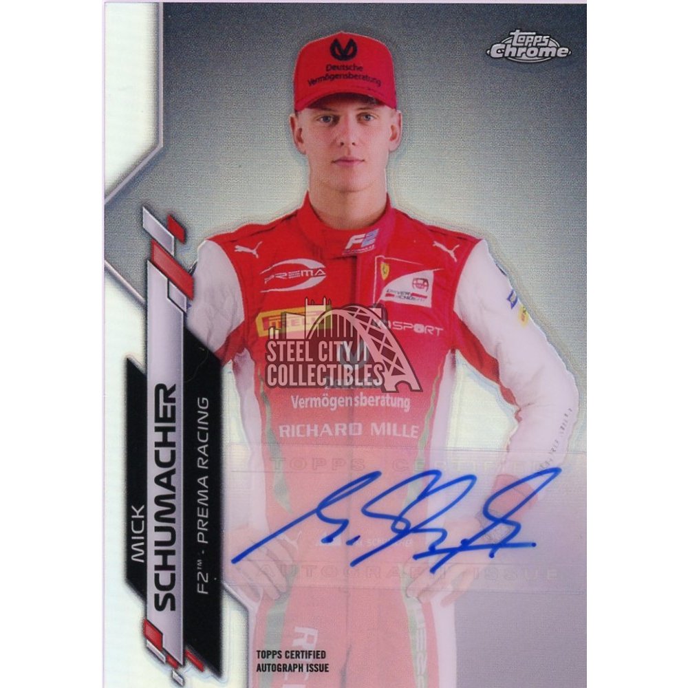 Mick Schumacher 2020 Topps Chrome Formula 1 F1 Refractor Auto 158
