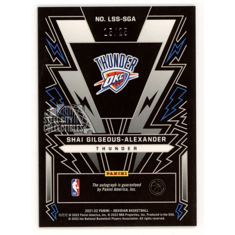 Shai Gilgeous-Alexander 2021-22 Panini Obsidian Lightning