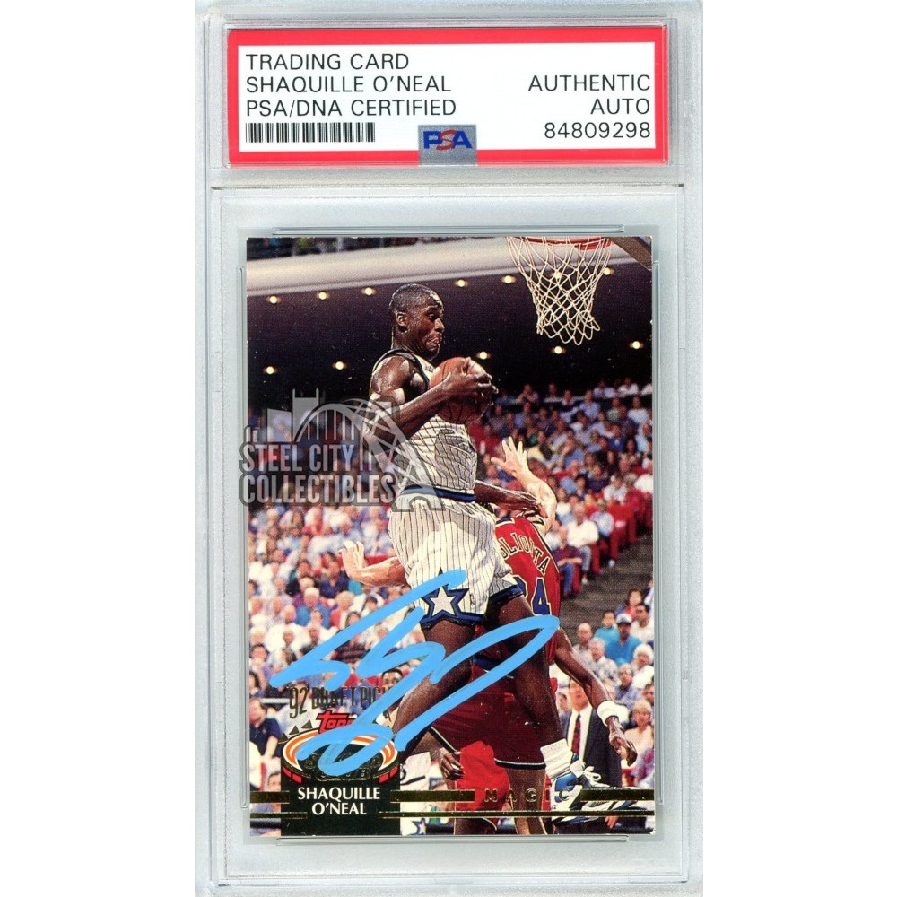 Shaquille O'Neal 1992-93 Topps Stadium Club Autograph Rookie Card