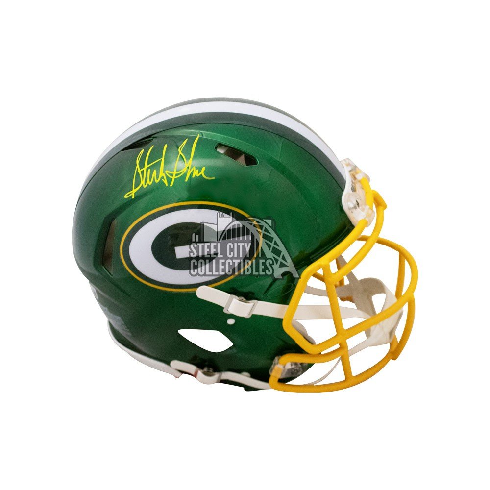 Sterling Sharpe Autographed Packers Flash Authentic Full-Size Football  Helmet - BAS
