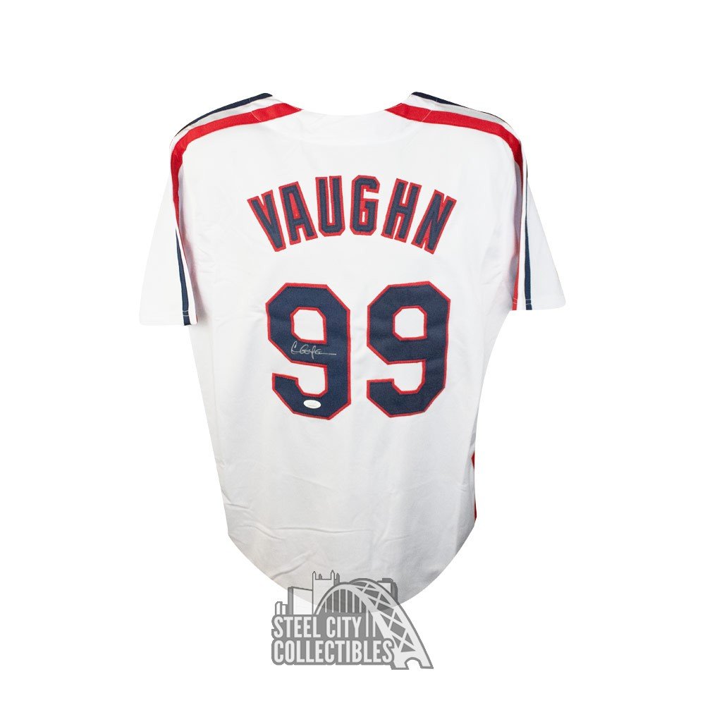 Charlie Sheen Signed Indians Custom Jersey Major League with JSA White