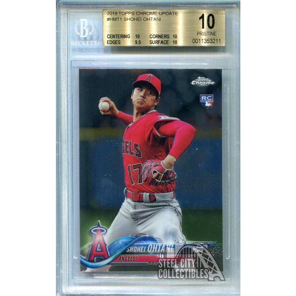 Shohei Ohtani 2018 Topps Chrome Update Baseball Rookie Card BGS 10
