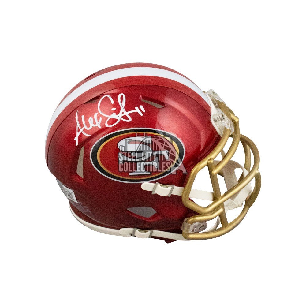 Alex Smith Autographed San Francisco 49ers Flash Mini Football Helmet - BAS  (White Ink)