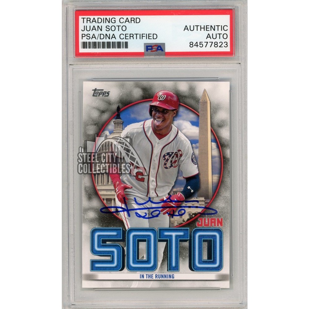 Juan Soto 2021 Topps In The Running Autograph Card #JSH-10 PSA/DNA