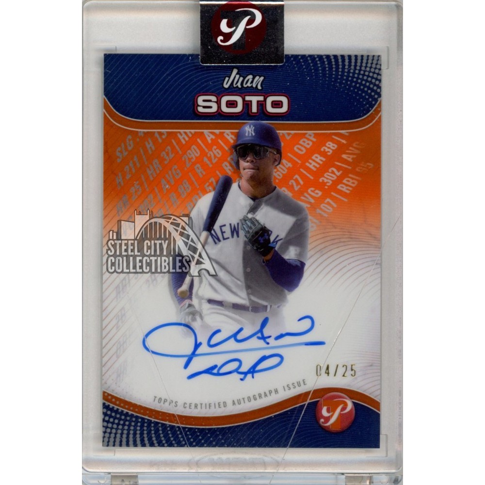 Juan Soto 2024 Topps Pristine Orange Refractor Autograph Card #PPA 