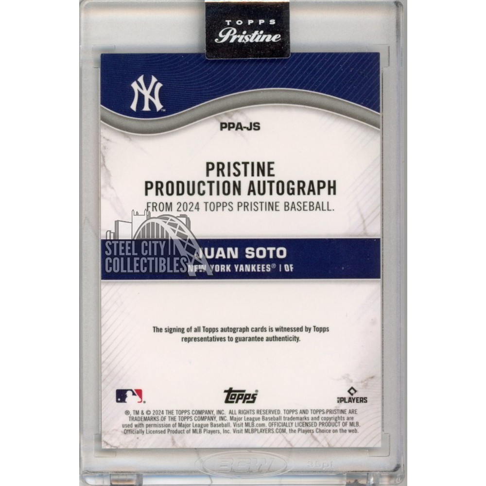 Juan Soto 2024 Topps Pristine Orange Refractor Autograph Card #PPA 