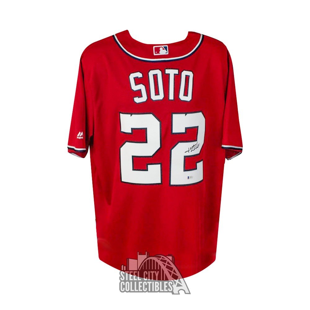 Juan Soto Autographed Washington Nationals Red Authentic Baseball Jersey -  BAS