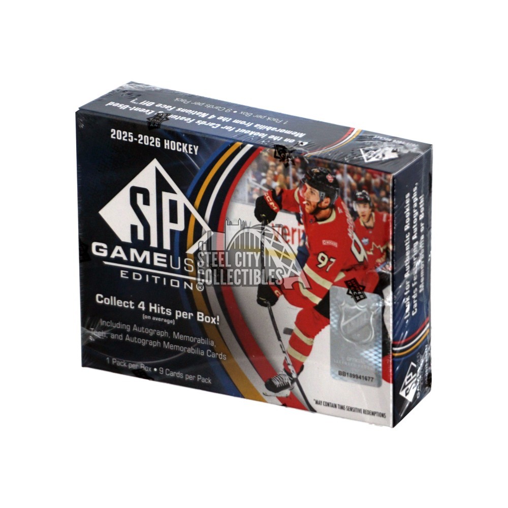 2025-26 Upper Deck SP Game Used Hockey Hobby Box | Steel City