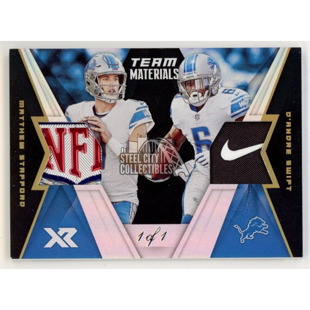 Matthew Stafford/D'Andre Swift 2020 Panini XR Team Materials