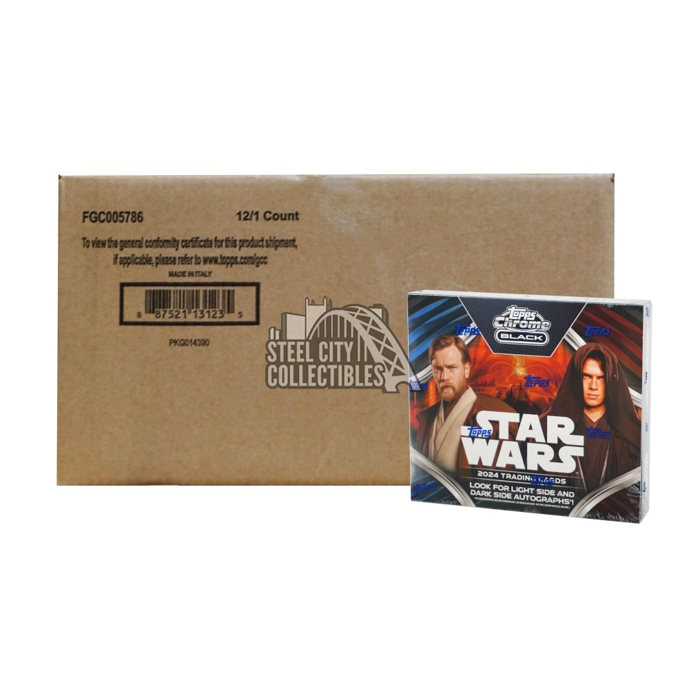 2024 Topps Star Wars Chrome Black Hobby 12-Box Case | Steel