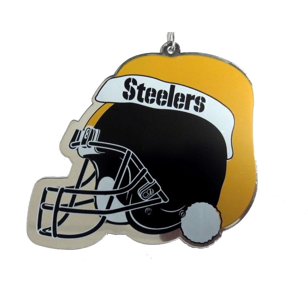 Pittsburgh Steelers Helmet Metal Team Christmas Ornament Steel