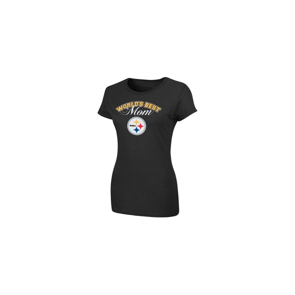 Pittsburgh Steelers NFL Women's World's Best Mom Black T-Shirt