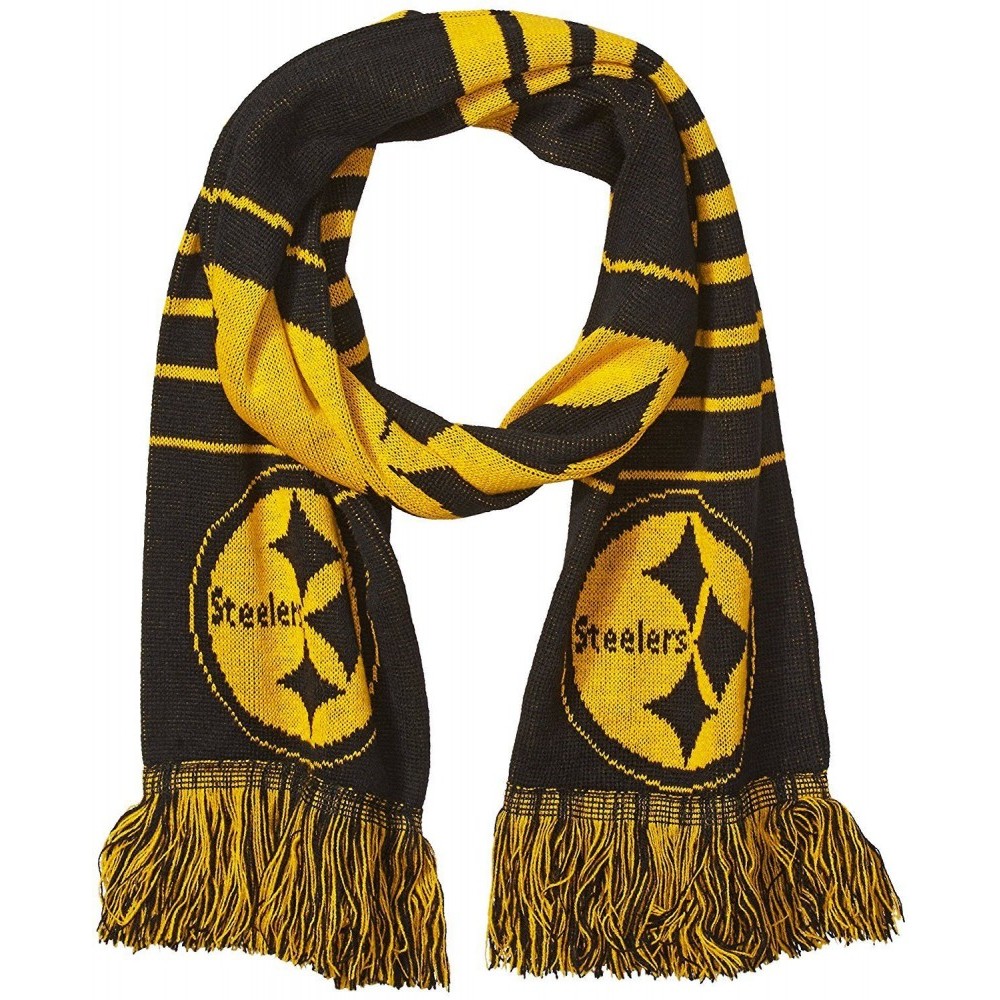 Pittsburgh Steelers NFL Acrylic Striped Logo Scarf | Steel City ...