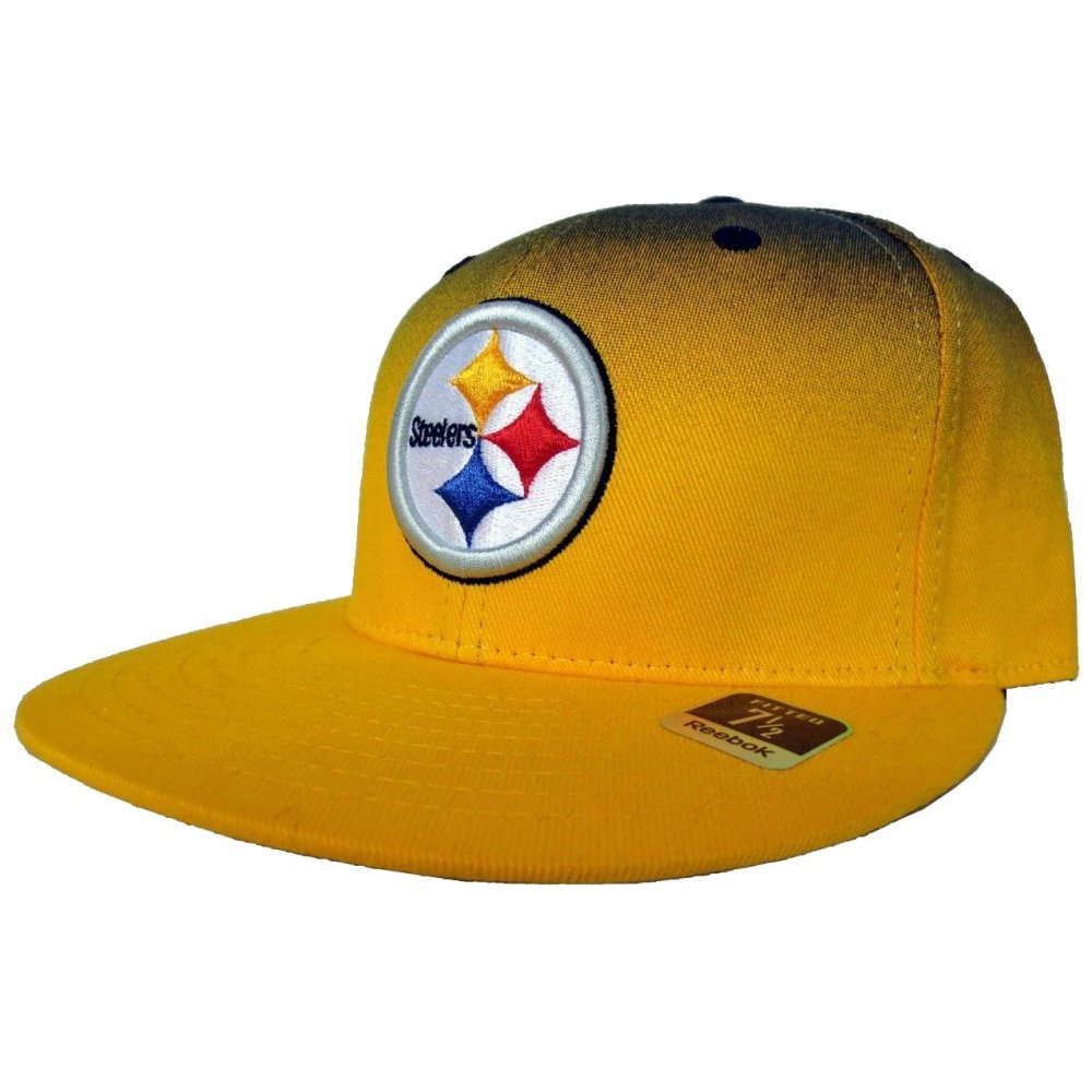 Pittsburgh Steelers Reebok NFL Black/Gold Fitted Hat Steel City