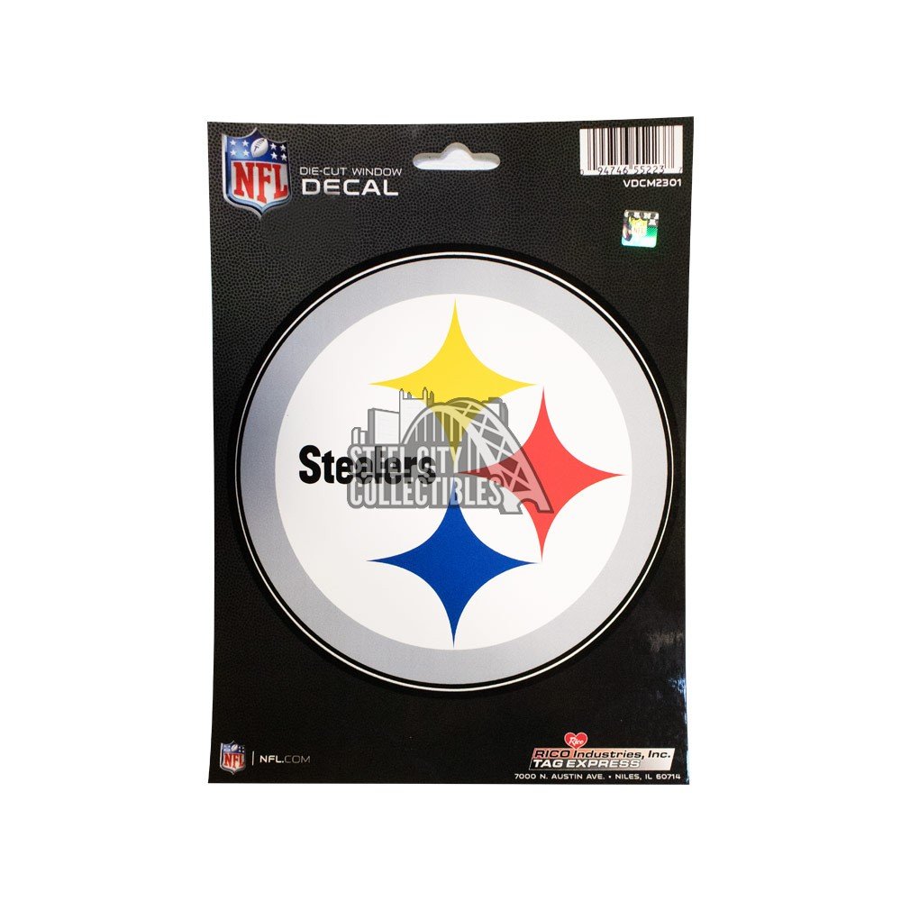 Pittsburgh Steelers Round Logo DieCut Window Decal 4.5" Steel City