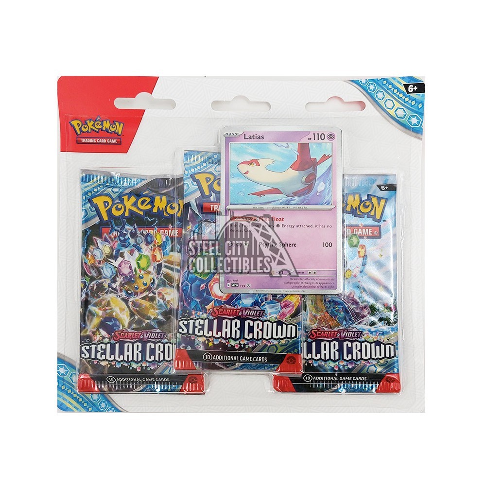 Pokemon Scarlet & Violet Stellar Crown 3-Pack Blister