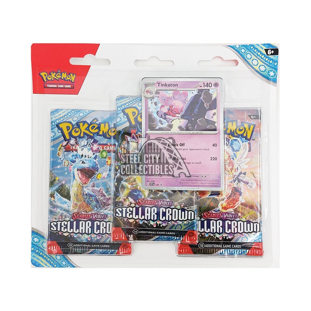 訳あり・アウトレット特集 Stellar Violet & Scarlet Pokemon Crown Blister 3-Pack ヴァイスシュヴァルツ